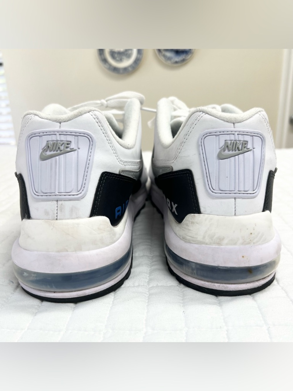 MEN'S NIKE AIR MAX LTD3 SNEAKERS in White Black Blue Size 14 - Picture 3 of 8